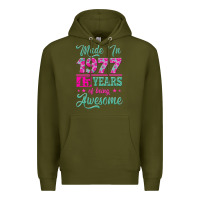 Army Green made in 1977, 45 years of being awesome Premium Hoodie - Jasminsmagicworld