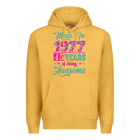 Mustard made in 1977, 45 years of being awesome Premium Hoodie - Jasminsmagicworld