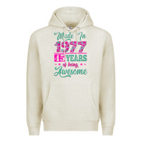 Oatmeal Heather made in 1977, 45 years of being awesome Premium Hoodie - Jasminsmagicworld