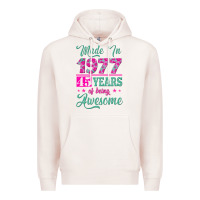 Pale Pink made in 1977, 45 years of being awesome Premium Hoodie - Jasminsmagicworld