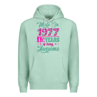 Seafoam made in 1977, 45 years of being awesome Premium Hoodie - Jasminsmagicworld