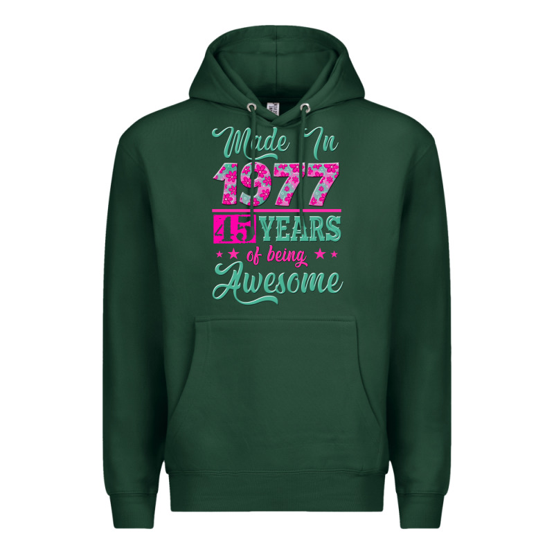 Made In 1977, 45 Years Of Being Awesome Premium Hoodie by Jasminsmagicworld | Teevron