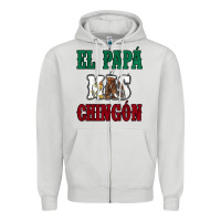 Dove Grey El Papa Mas Chingon Mexican Flag Zipper Hoodie - Jasminsmagicworld