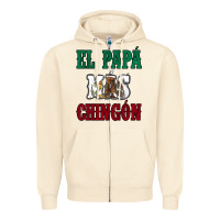 Sandshell El Papa Mas Chingon Mexican Flag Zipper Hoodie - Jasminsmagicworld