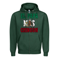 Sports Green El Papa Mas Chingon Mexican Flag Zipper Hoodie - Jasminsmagicworld