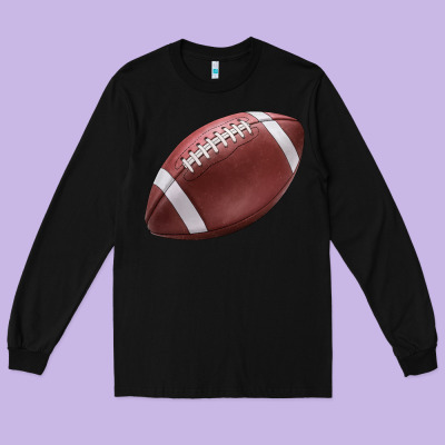 Football Ball Long Sleeve Tee Designed By Jahusdesignshop