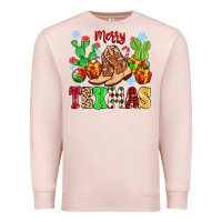Pale Pink Merry Texmas Premium Sweatshirt - MaliasSmallBusiness