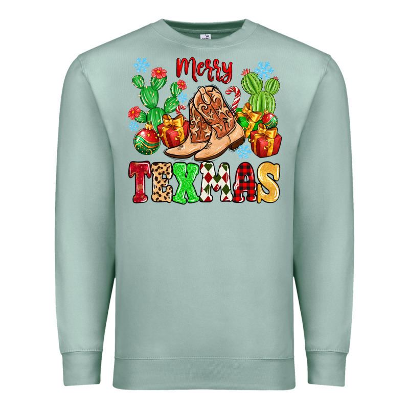 Merry Texmas Premium Sweatshirt by MaliasSmallBusiness | Teevron