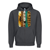 Smoke Leopard Sunflower Brush Strokes Zipper Hoodie - Jasminsmagicworld