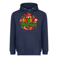 Navy merry leopard merry christmas Heavyweight Hoodie - MaliasSmallBusiness