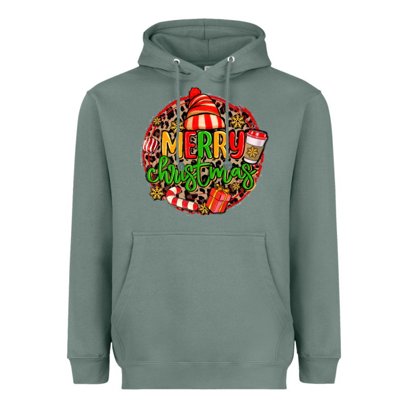 Merry Leopard Merry Christmas Heavyweight Hoodie by MaliasSmallBusiness | Teevron
