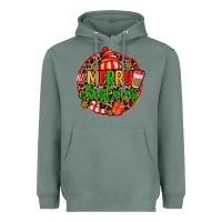 Sage merry leopard merry christmas Heavyweight Hoodie - MaliasSmallBusiness