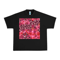 Black valentines day roses leopard seamless pattern Urban Heavy Tee - JahusDesignShop