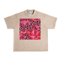French Oak valentines day roses leopard seamless pattern Urban Heavy Tee - JahusDesignShop