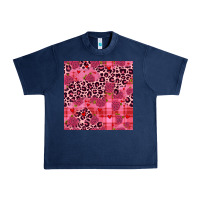 Navy valentines day roses leopard seamless pattern Urban Heavy Tee - JahusDesignShop