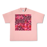 Salmon valentines day roses leopard seamless pattern Urban Heavy Tee - JahusDesignShop