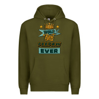 Army Green world's best peepaw ever Premium Hoodie - Jasminsmagicworld