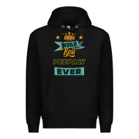 Black world's best peepaw ever Premium Hoodie - Jasminsmagicworld