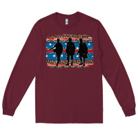 Burgundy armed forces day soldier Long Sleeve Tee - Artiststas