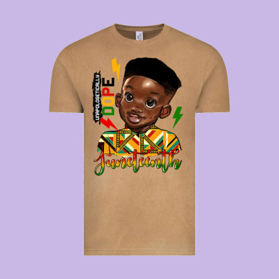 Juneteenth Black Boy Vintage Tee Designed By Hra Design Shop