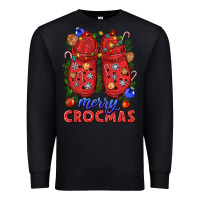 Black Merry crocmas Premium Sweatshirt - NancyCooperArtShop