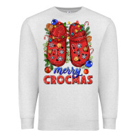 Oatmeal Heather Merry crocmas Premium Sweatshirt - NancyCooperArtShop