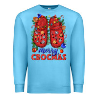 Ocean Blue Merry crocmas Premium Sweatshirt - NancyCooperArtShop