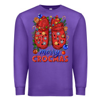 Purple Merry crocmas Premium Sweatshirt - NancyCooperArtShop