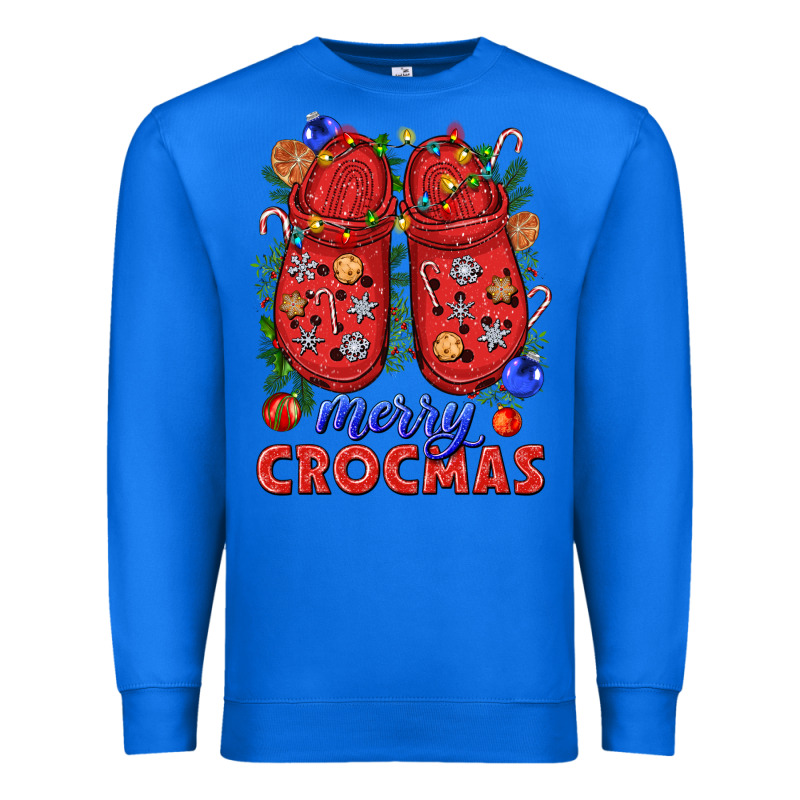Merry Crocmas Premium Sweatshirt by NancyCooperArtShop | Teevron