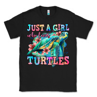 Black just a girl who loves turtles Classic Tee - Jasminsmagicworld