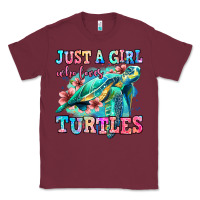 Burgundy just a girl who loves turtles Classic Tee - Jasminsmagicworld