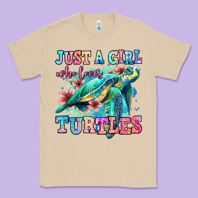 Just A Girl Who Loves Turtles Classic Tee Designed By Jasminsmagicworld