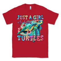 Red just a girl who loves turtles Classic Tee - Jasminsmagicworld