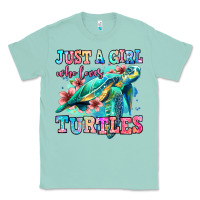 Seafoam just a girl who loves turtles Classic Tee - Jasminsmagicworld