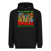 Black tis the season for tamales tama la la la la la la Heavyweight Hoodie - MaliasSmallBusiness