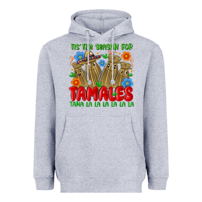 Tis The Season For Tamales Tama La La La La La La Heavyweight Hoodie by MaliasSmallBusiness | Teevron