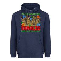 Navy tis the season for tamales tama la la la la la la Heavyweight Hoodie - MaliasSmallBusiness