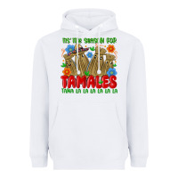 White tis the season for tamales tama la la la la la la Heavyweight Hoodie - MaliasSmallBusiness