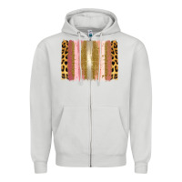 Dove Grey XOXO Brushstrokes Valentines Day Zipper Hoodie - Jasminsmagicworld