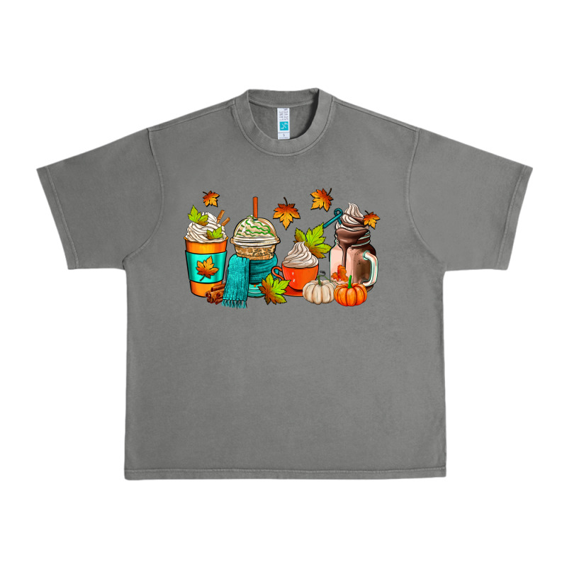 Fall Coffee Cups Urban Heavy Tee by AdoDesignShop | Teevron