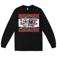 Black armed forces day love our troops Long Sleeve Tee - Artiststas
