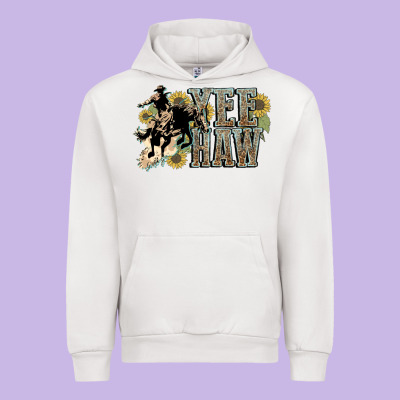 Yee Haw Cowboy Western Urban Hoodie Designed By Howdyjamesfarm