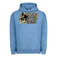 Pigment Pebble Blue Yee haw Cowboy western Urban Hoodie - HowdyJamesFarm