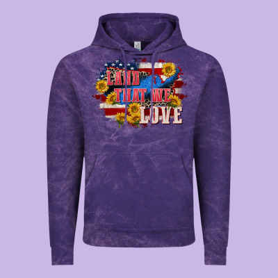 Land That We Love 4th Of July Vintage Hoodie Designed By Cowgirlartshop
