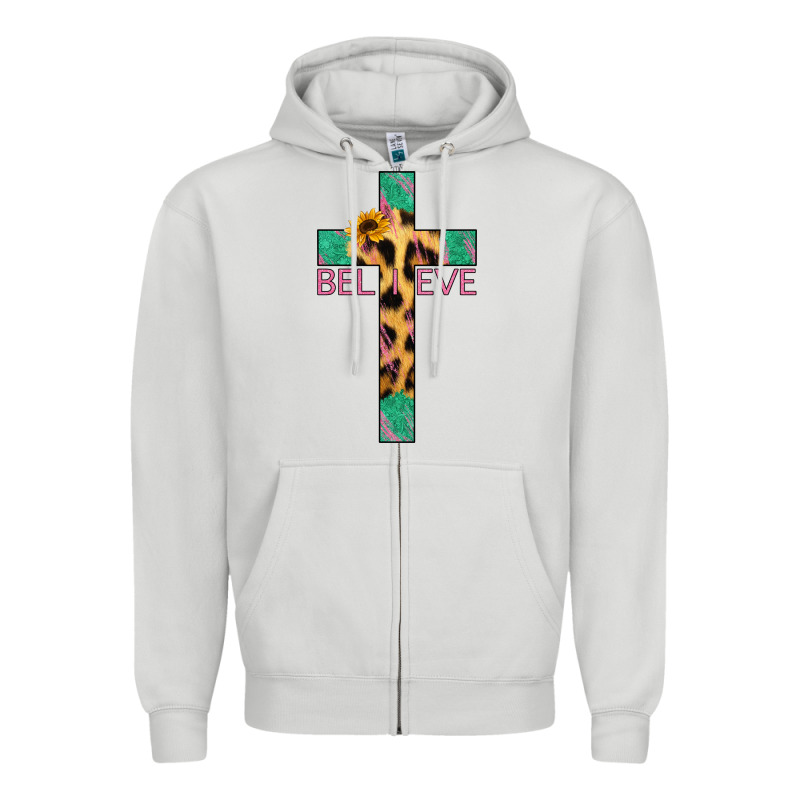 Believe Cross Zipper Hoodie by Jasminsmagicworld | Teevron