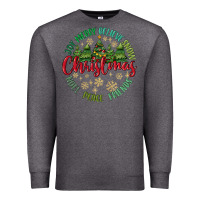 Charcoal Heather Christmas Vibes Premium Sweatshirt - MaliasSmallBusiness