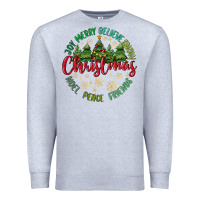 Heather Grey Christmas Vibes Premium Sweatshirt - MaliasSmallBusiness