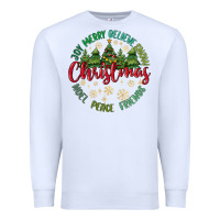 White Christmas Vibes Premium Sweatshirt - MaliasSmallBusiness