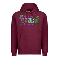 Burgundy got a little cajun in my soul Premium Hoodie - Jasminsmagicworld