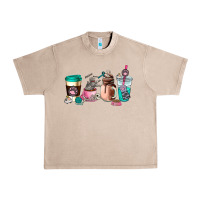 French Oak cat  coffee cup Urban Heavy Tee - AdoDesignShop